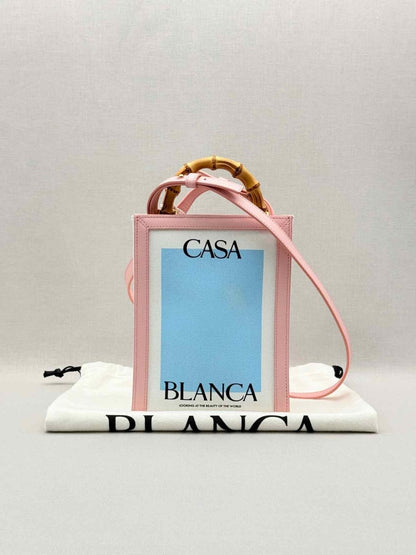 Pre-loved CASABLANCA Mini Casa Blue Multicolor Tote Bag at Reems Closet