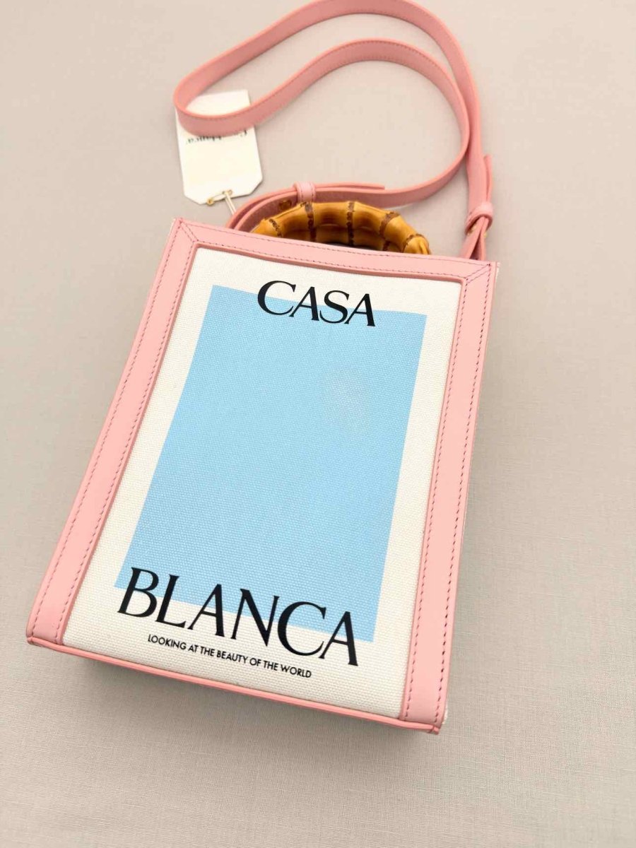 Pre-loved CASABLANCA Mini Casa Blue Multicolor Tote Bag at Reems Closet