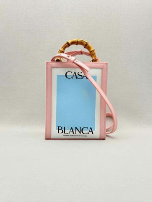 Pre-loved CASABLANCA Mini Casa Blue Multicolor Tote Bag at Reems Closet