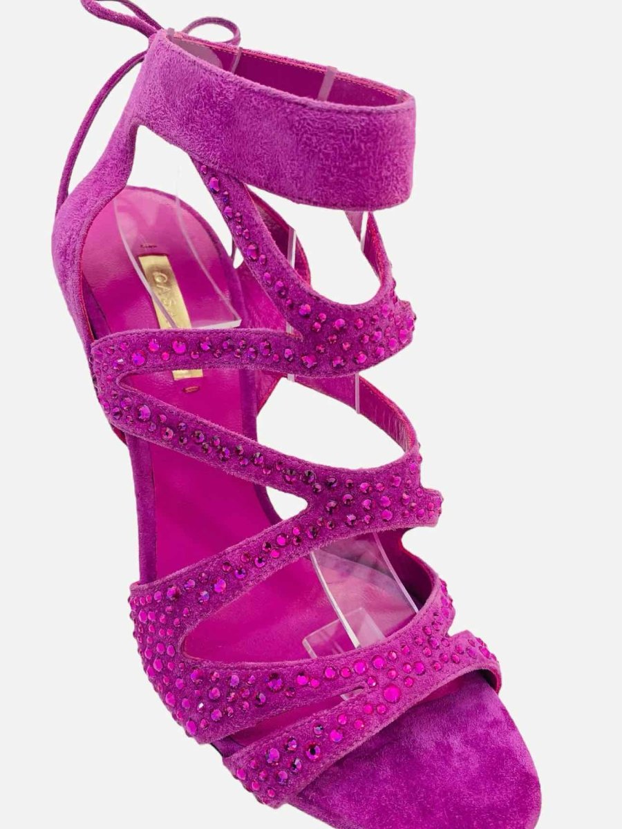 Pre - loved CASADEI Cutout Fuchsia Heeled Sandals 41 at Reems Closet