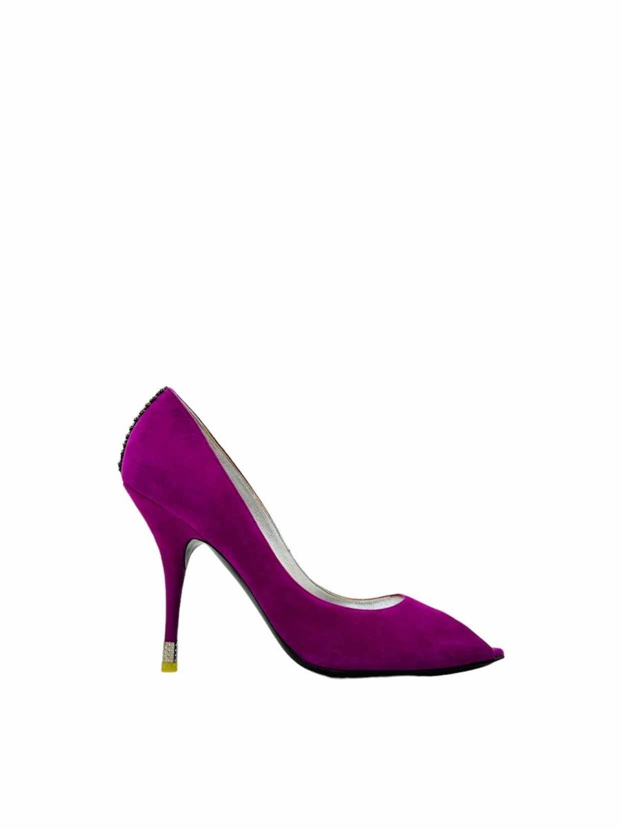 Pre - loved CASADEI Peep Toe Fuchsia Size EU 41 Pumps at Reems Closet
