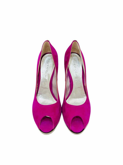 Pre - loved CASADEI Peep Toe Fuchsia Size EU 41 Pumps at Reems Closet