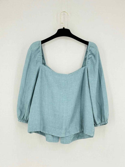 Pre - loved CASA/RAKI Pale Blue Size Large Top & Shorts Outfit at Reems Closet