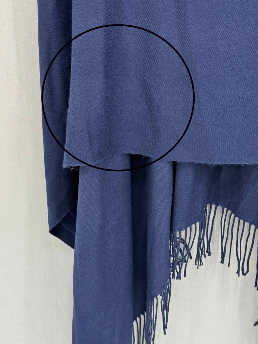 Pre - loved CASHMERE COMPANY Navy Blue Furry Shawl at Reems Closet
