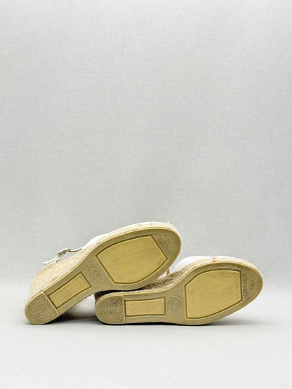 Pre-loved CASTANER Chiarita White Size EU 39 Wedges at Reems Closet