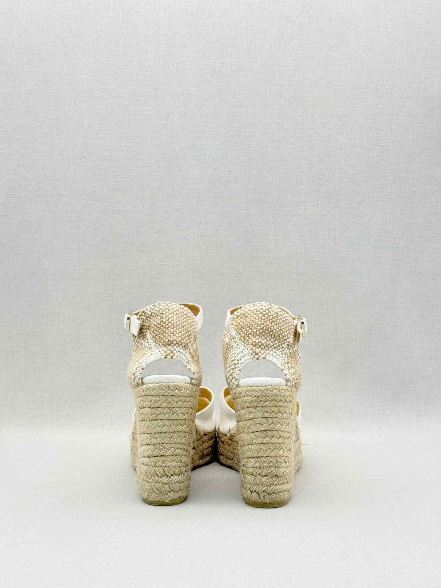 Pre-loved CASTANER Chiarita White Size EU 39 Wedges at Reems Closet