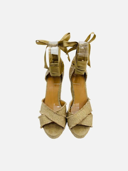 Pre - loved CASTANER Espadrille Beige Wedges 39 at Reems Closet