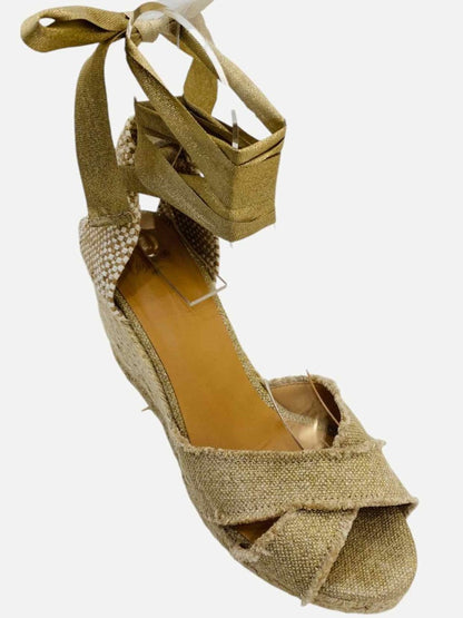 Pre - loved CASTANER Espadrille Beige Wedges 39 at Reems Closet