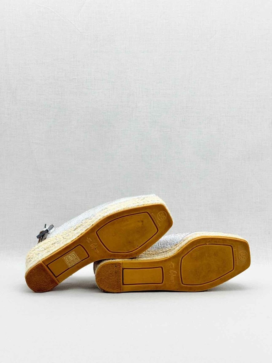 Pre - loved CASTANER Wedge Metallic Silver Size EU 36 Platform at Reems Closet