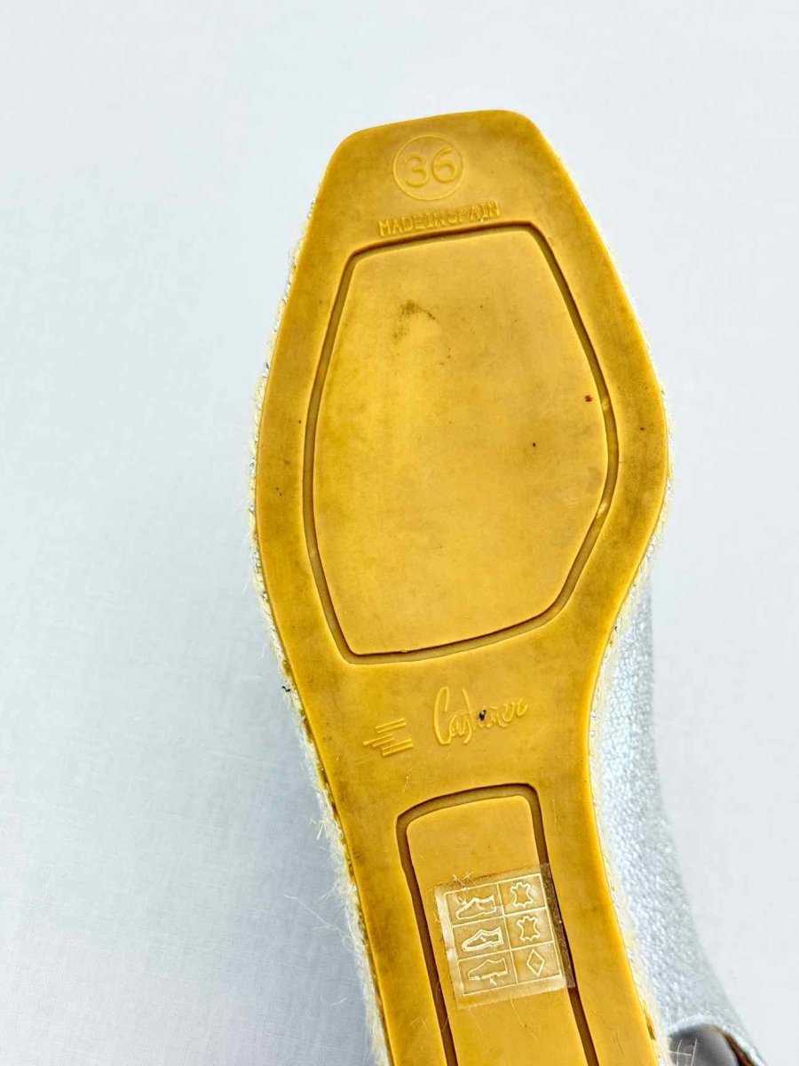 Pre - loved CASTANER Wedge Metallic Silver Size EU 36 Platform at Reems Closet