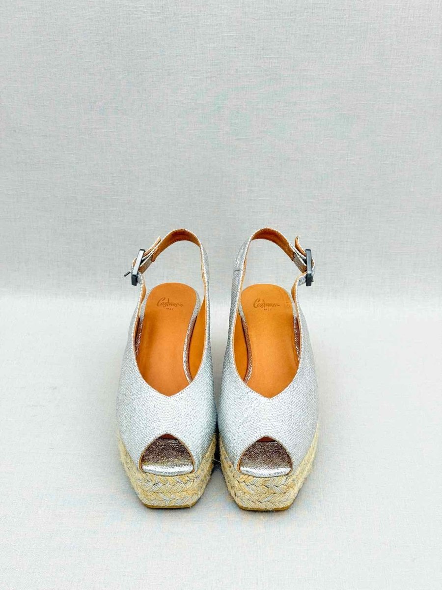 Pre - loved CASTANER Wedge Metallic Silver Size EU 36 Platform at Reems Closet