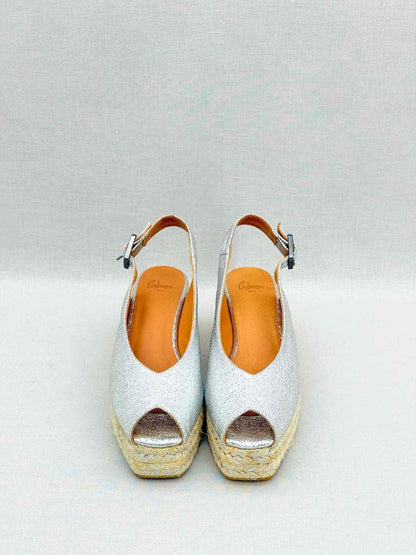 Pre - loved CASTANER Wedge Metallic Silver Size EU 36 Platform at Reems Closet