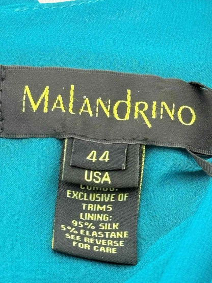 Pre - loved CATHERINE MALANDRINO Green Ruched Size US 8 Long Dress at Reems Closet