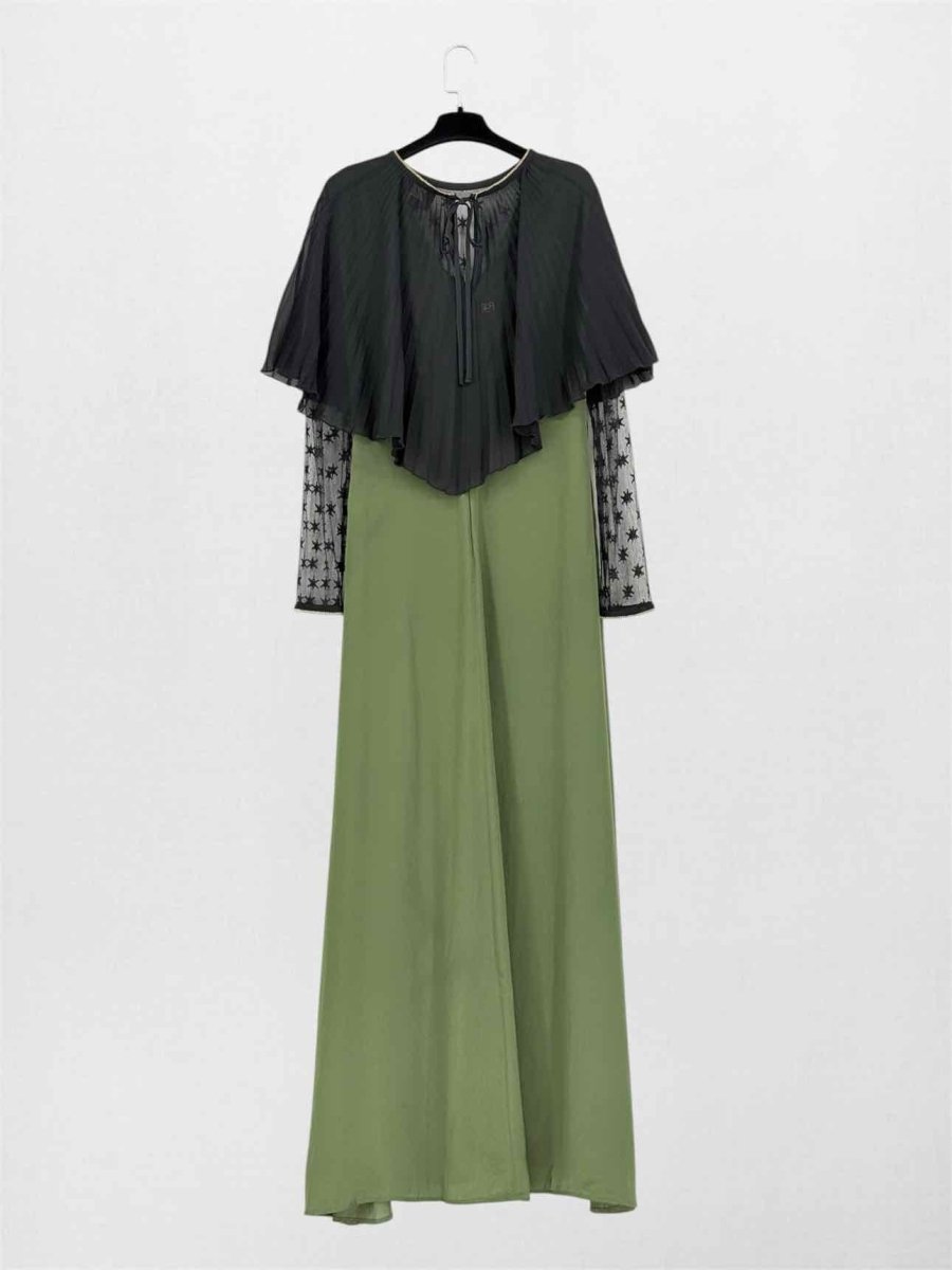 Pre-loved CAVALLI CLASS Green & Black Size US 8 Long Dress at Reems Closet