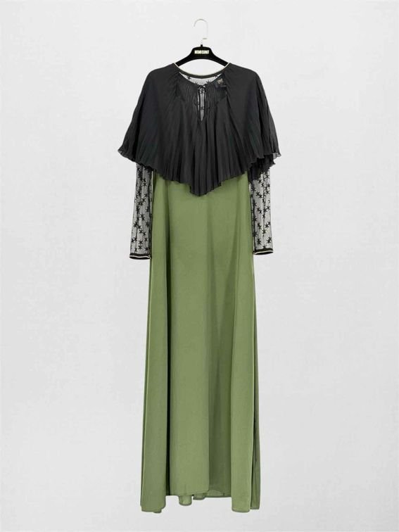Pre-loved CAVALLI CLASS Green & Black Size US 8 Long Dress at Reems Closet