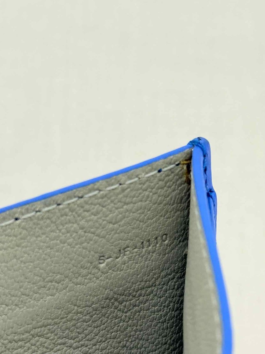 Pre - loved CELINE Blue Card Holder at Reems Closet