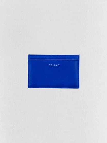 Pre - loved CELINE Blue Card Holder at Reems Closet
