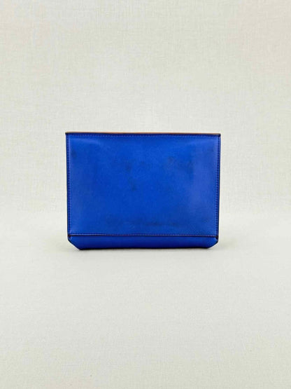 Pre - loved CELINE Blue Clutch at Reems Closet