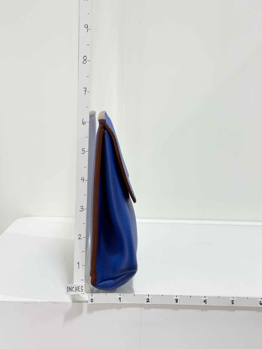 Pre - loved CELINE Blue Clutch at Reems Closet