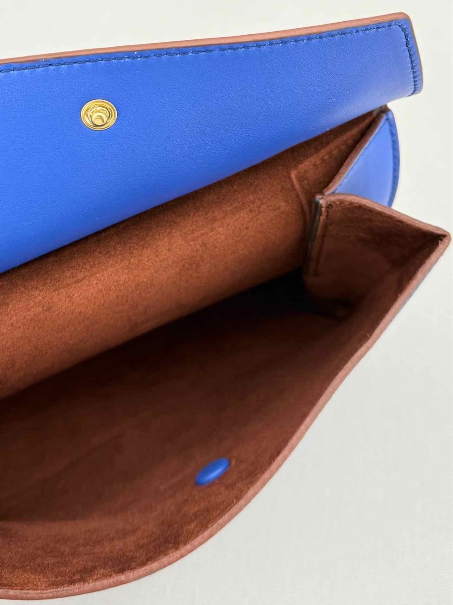 Pre - loved CELINE Blue Clutch at Reems Closet