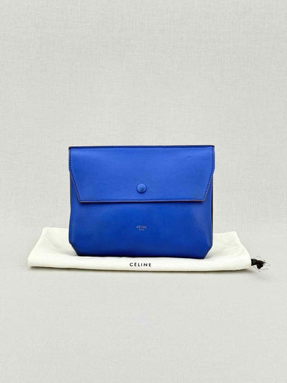 Pre - loved CELINE Blue Clutch at Reems Closet