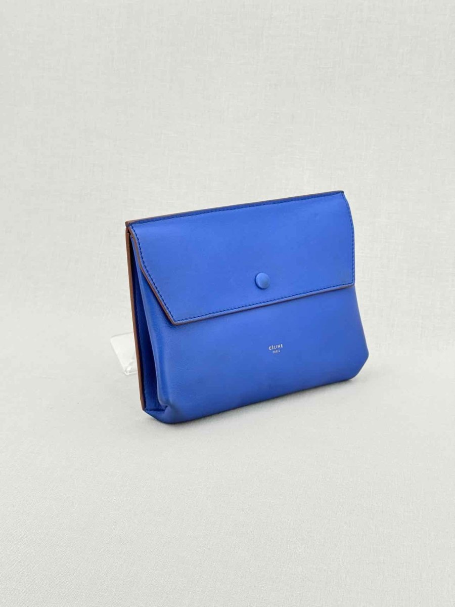 Pre - loved CELINE Blue Clutch at Reems Closet