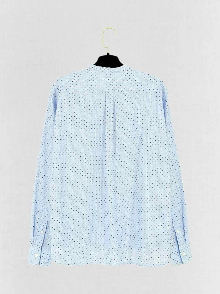 Pre - loved CELINE Blue Multicolor Polka Dot Size US 4 Shirt at Reems Closet