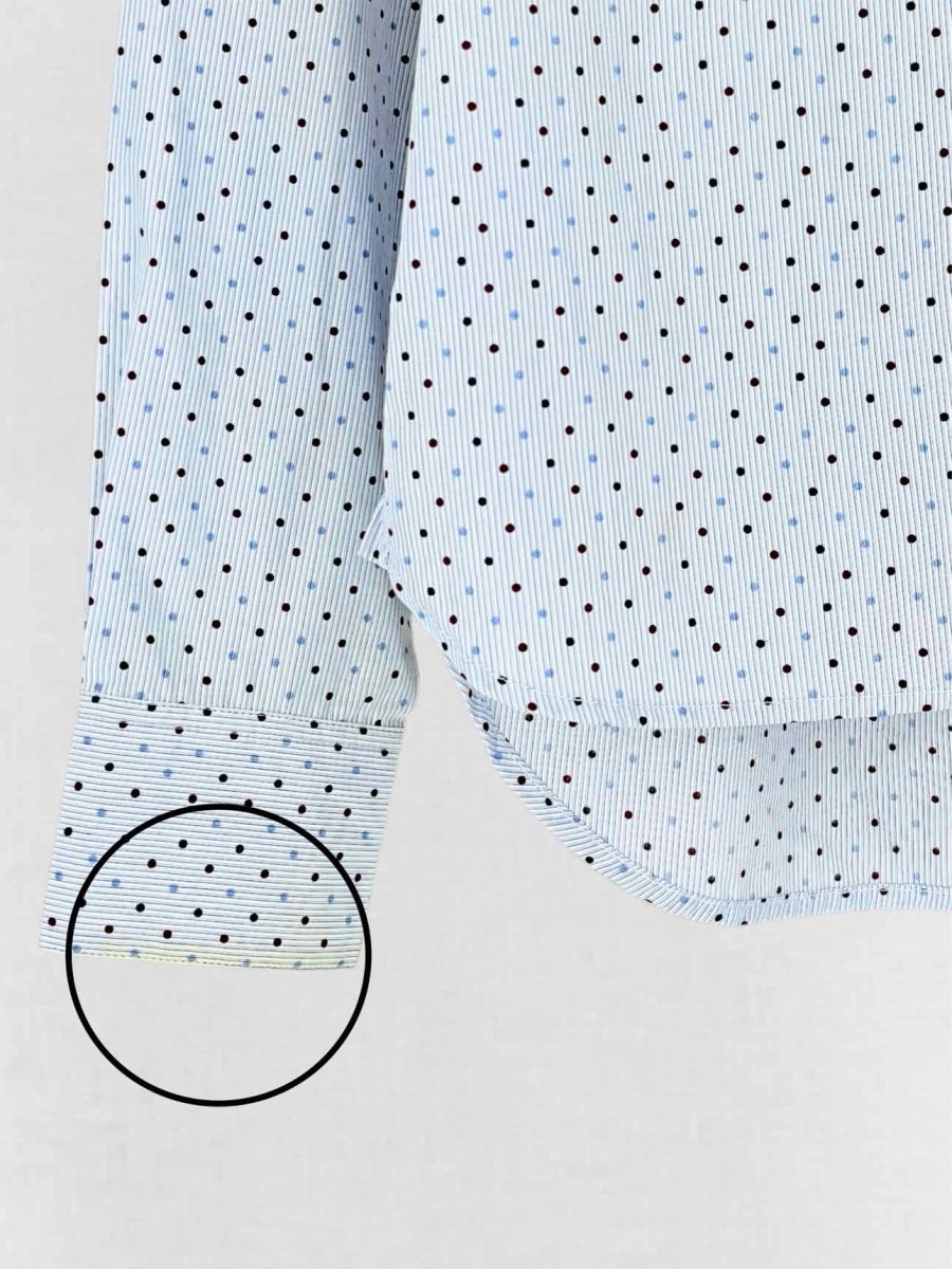 Pre - loved CELINE Blue Multicolor Polka Dot Size US 4 Shirt at Reems Closet