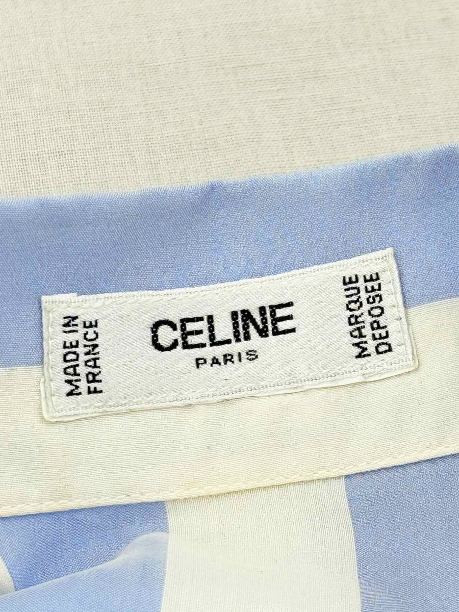 Pre - loved CELINE Blue Striped Size Medium Top at Reems Closet
