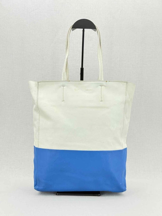 Pre - loved CELINE Blue & White Top Handle at Reems Closet