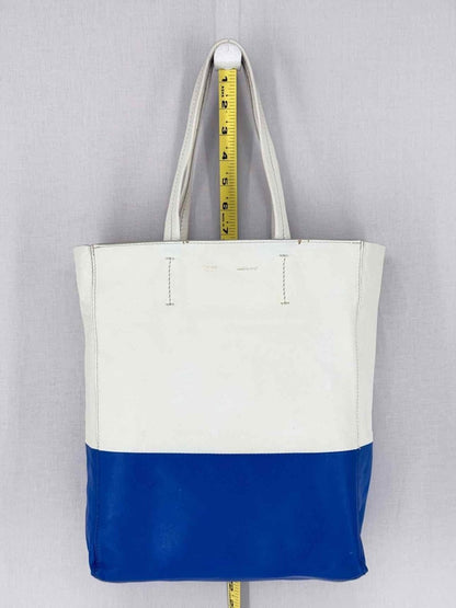 Pre - loved CELINE Blue & White Top Handle at Reems Closet