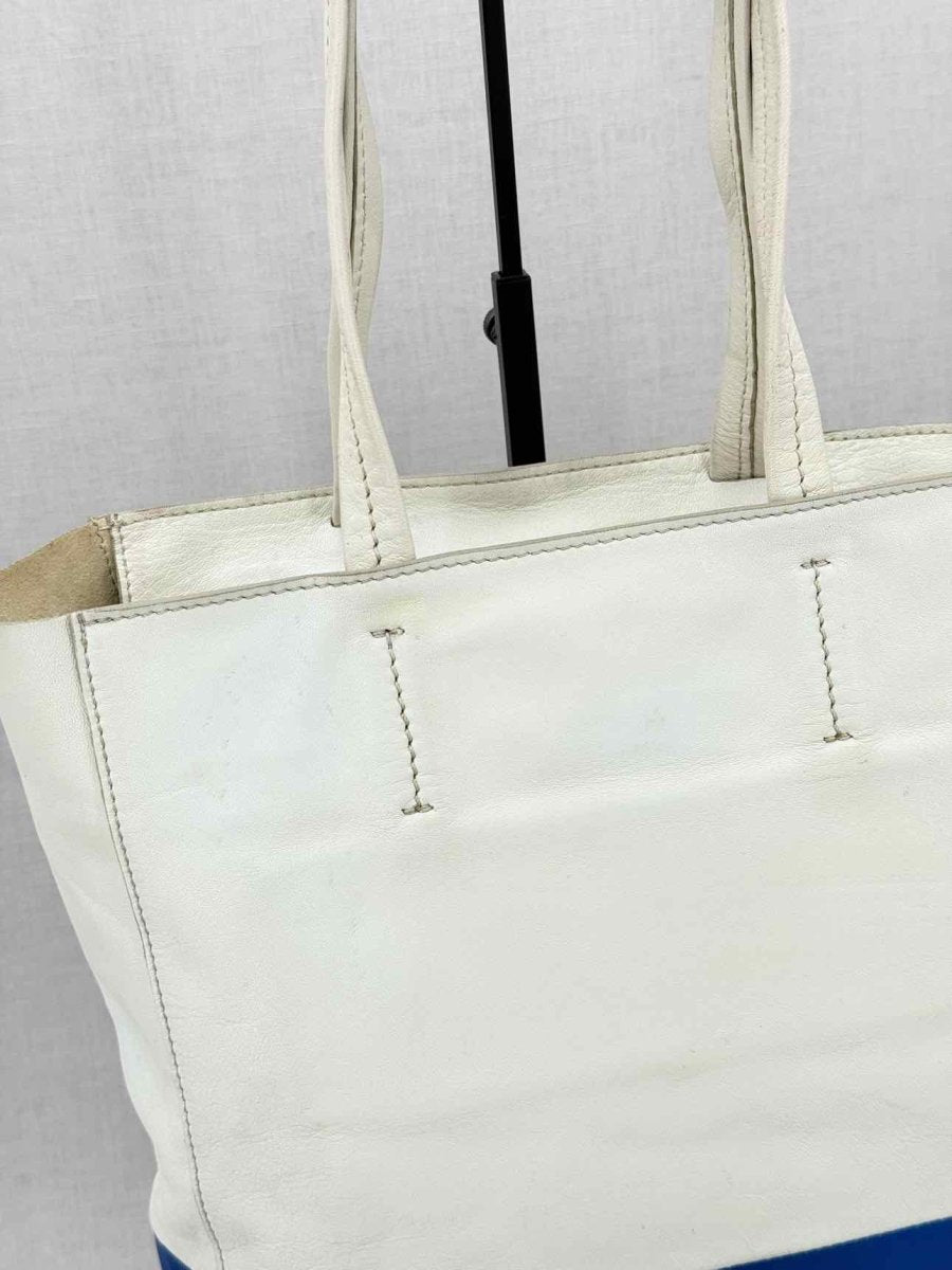 Pre - loved CELINE Blue & White Top Handle at Reems Closet