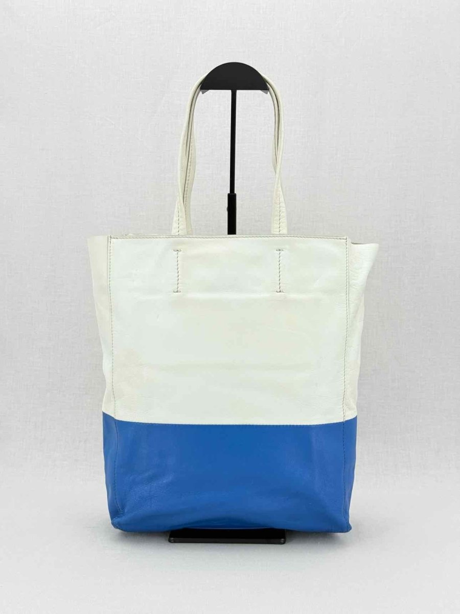 Pre - loved CELINE Blue & White Top Handle at Reems Closet