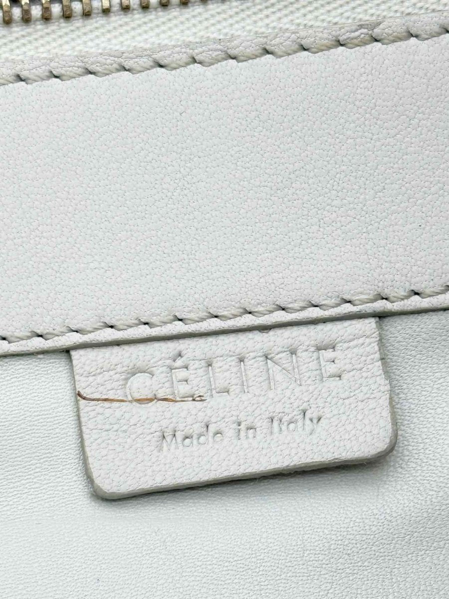 Pre - loved CELINE Blue & White Top Handle at Reems Closet