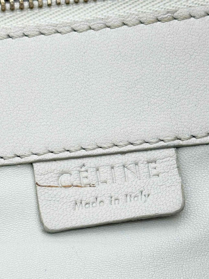 Pre - loved CELINE Blue & White Top Handle at Reems Closet