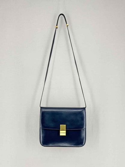 Pre - loved CELINE Box Blue Crossbody at Reems Closet