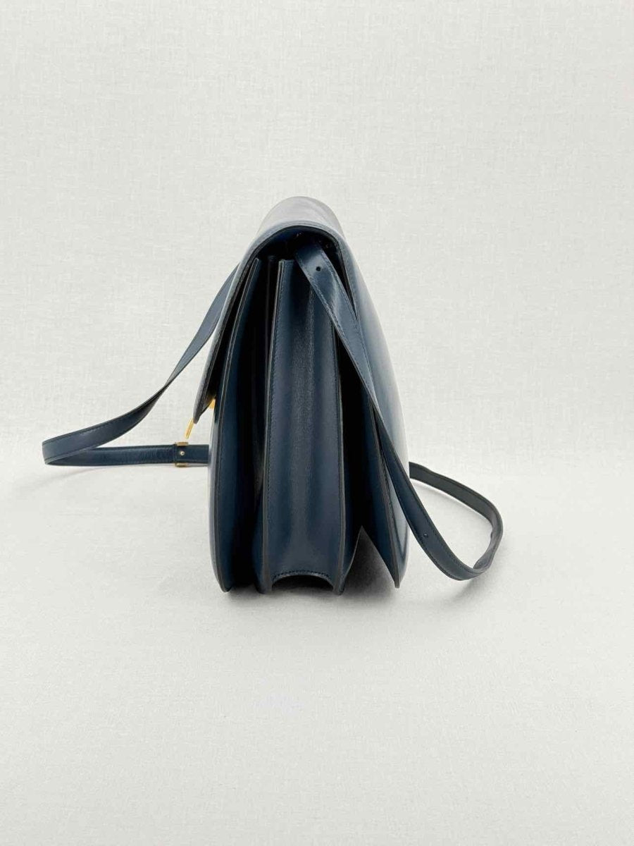 Pre - loved CELINE Box Blue Crossbody at Reems Closet