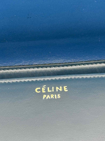 Pre - loved CELINE Box Blue Crossbody at Reems Closet