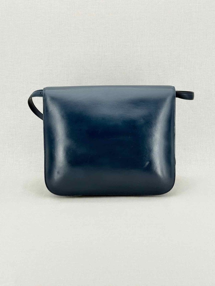 Pre - loved CELINE Box Blue Crossbody at Reems Closet