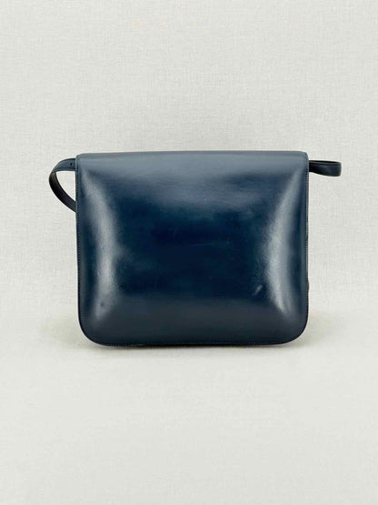 Pre - loved CELINE Box Blue Crossbody at Reems Closet