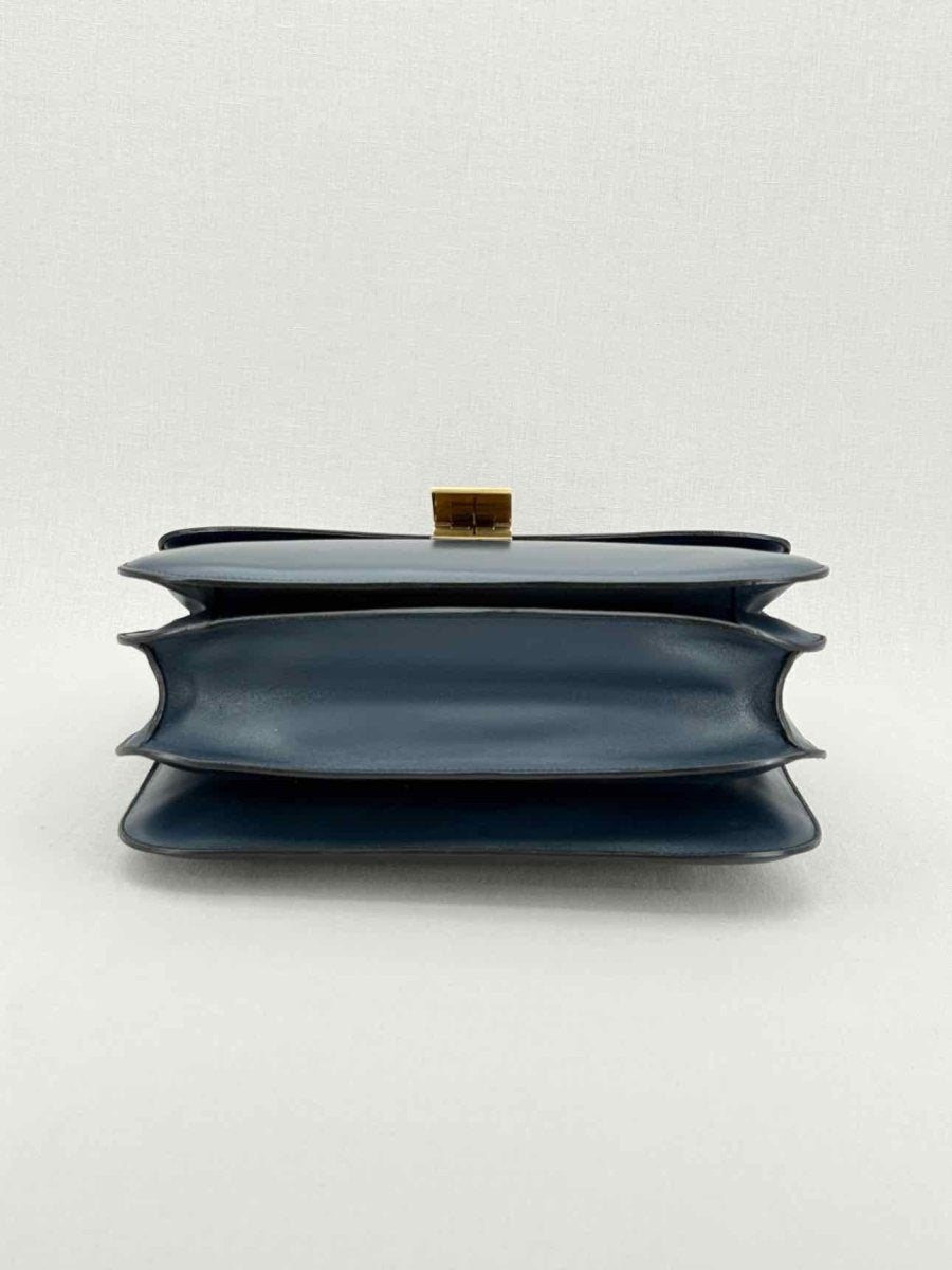 Pre - loved CELINE Box Blue Crossbody at Reems Closet