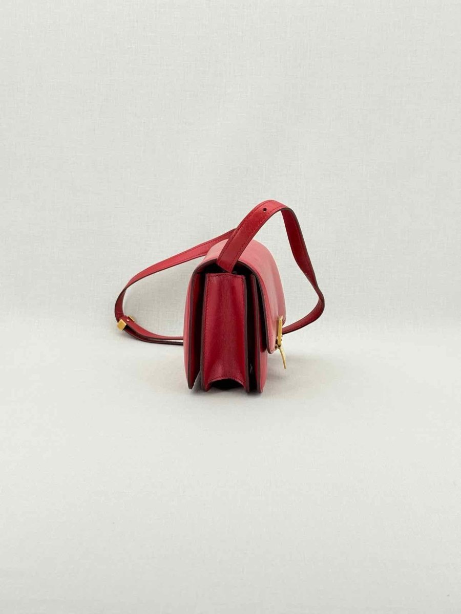 Pre - loved CELINE Box Red Crossbody at Reems Closet