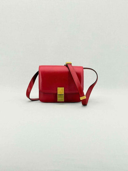 Pre - loved CELINE Box Red Crossbody at Reems Closet