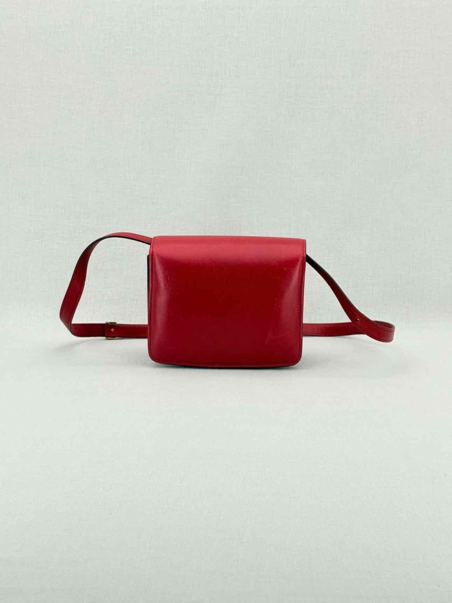 Pre - loved CELINE Box Red Crossbody at Reems Closet