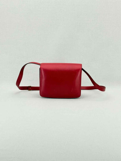 Pre - loved CELINE Box Red Crossbody at Reems Closet