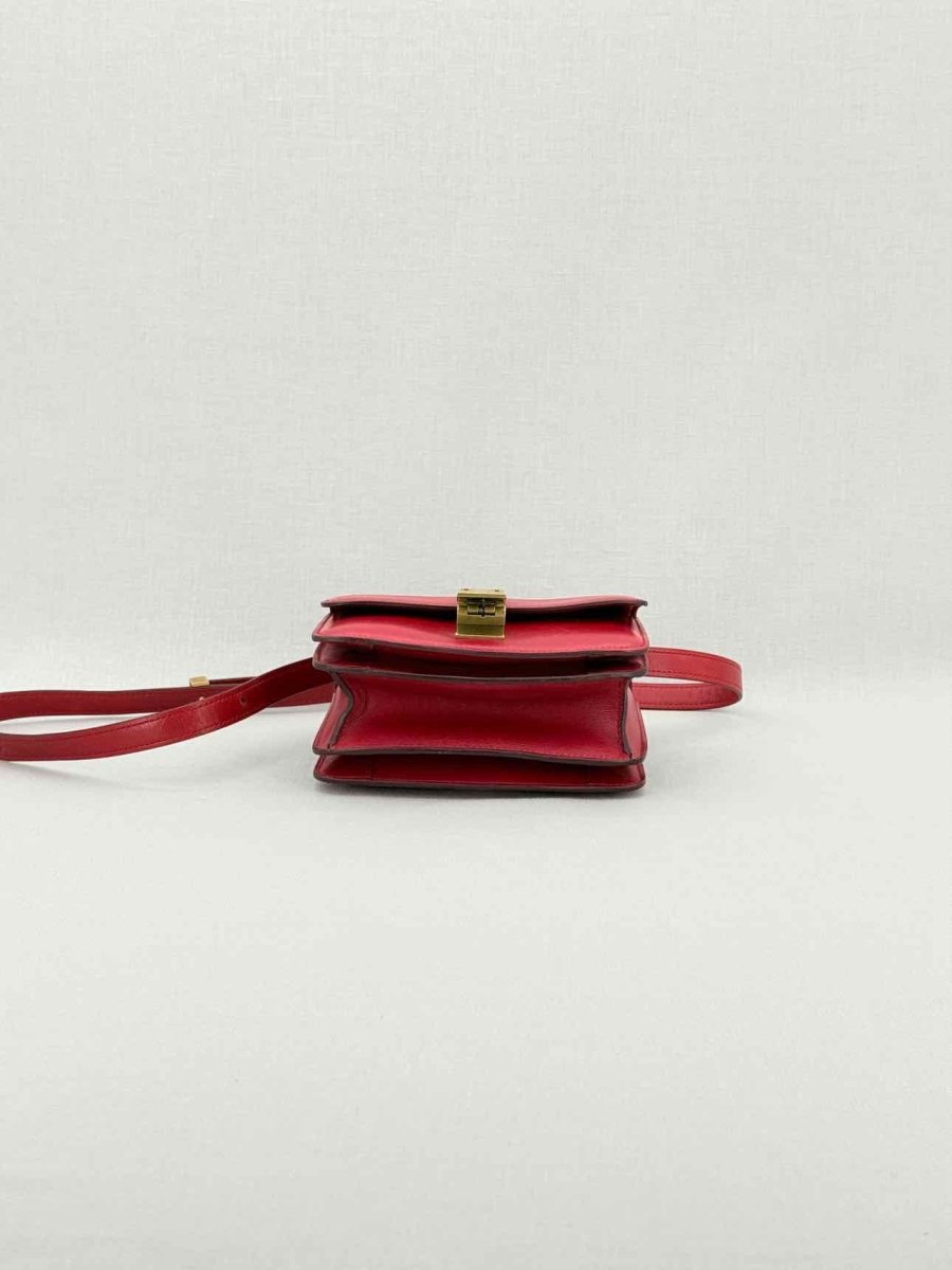 Pre - loved CELINE Box Red Crossbody at Reems Closet