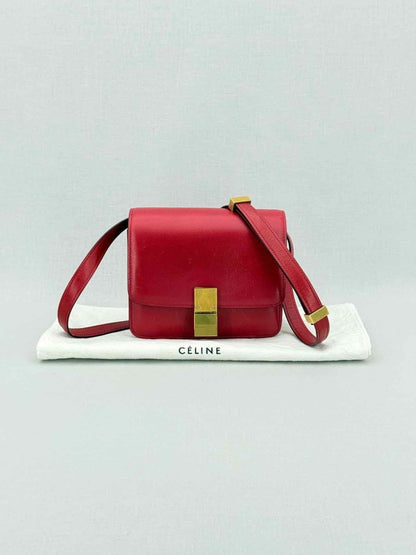 Pre - loved CELINE Box Red Crossbody at Reems Closet