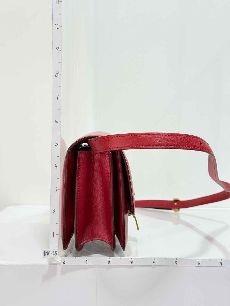 Pre - loved CELINE Box Red Crossbody at Reems Closet