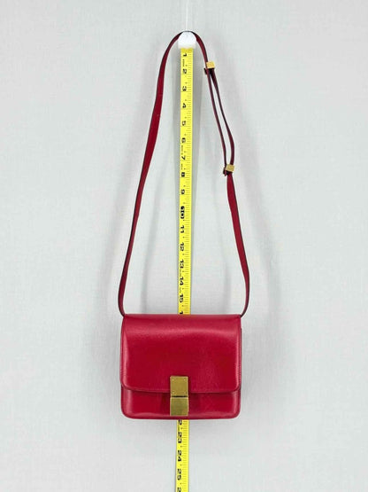 Pre - loved CELINE Box Red Crossbody at Reems Closet