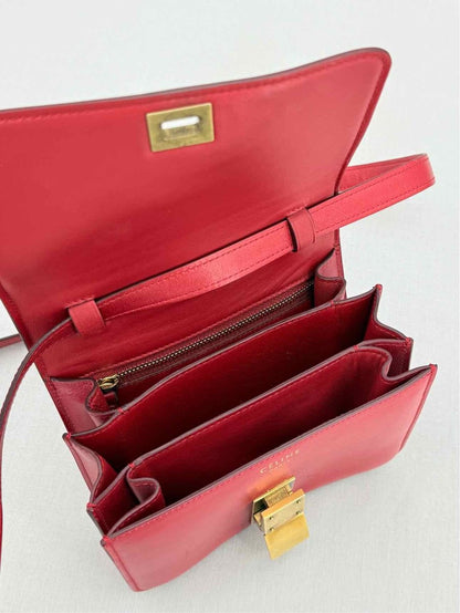 Pre - loved CELINE Box Red Crossbody at Reems Closet